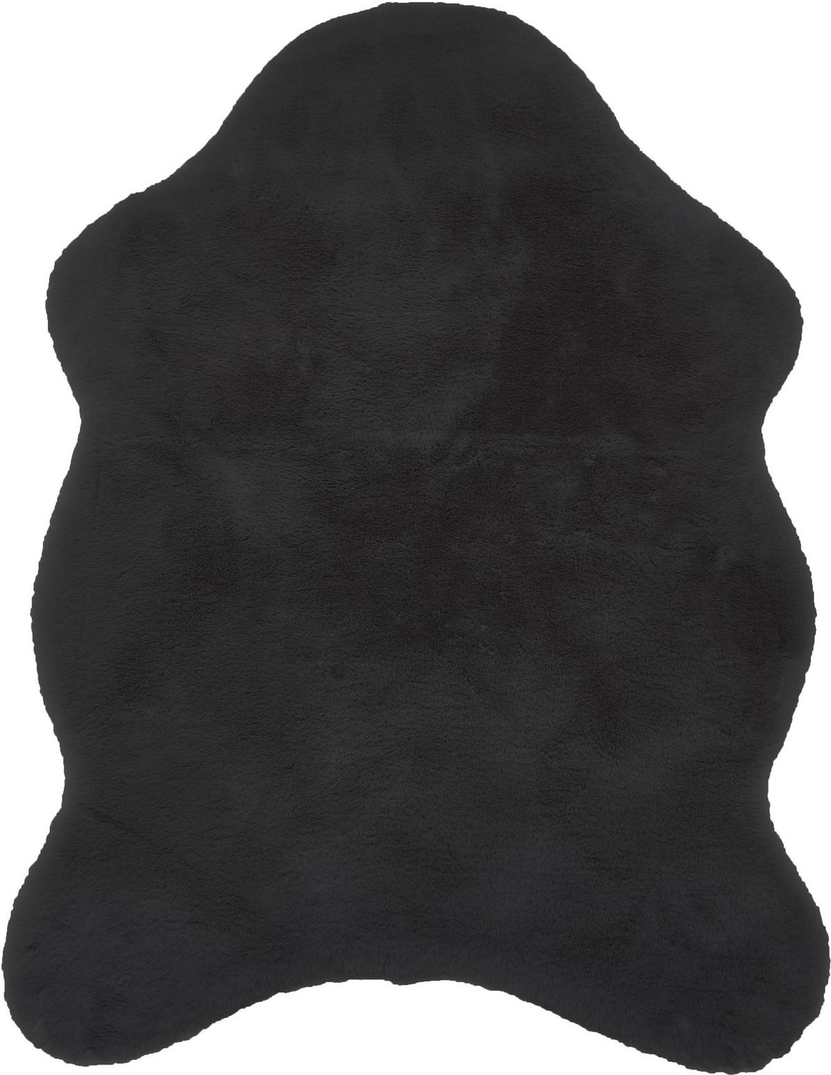 KUNSTFELL 60/90 cm Schwarz  - Schwarz, KONVENTIONELL, Textil (60/90cm) - Novel