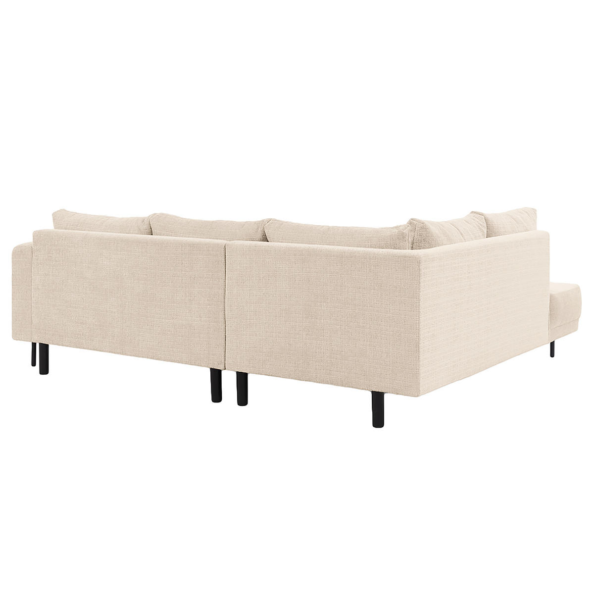 ECKSOFA Mauris Creme Chenille Rückenkissen  - Creme/Schwarz, Design, Kunststoff/Textil (200/233cm) - Livetastic