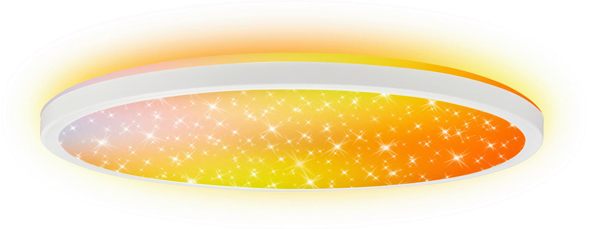LED-DECKENLEUCHTE Aura Glow 37,5/4,5 cm   - Weiß, KONVENTIONELL, Kunststoff (37,5/4,5cm) - Briloner