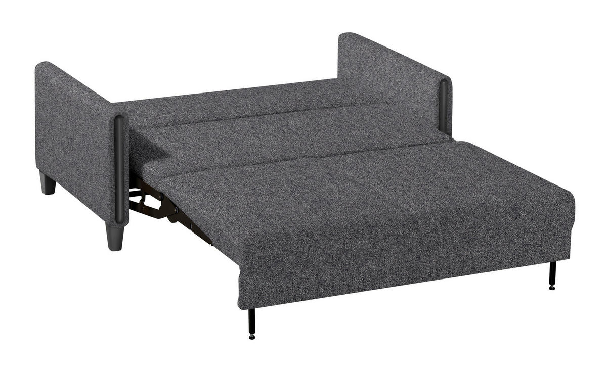 SCHLAFSOFA in Holz, Textil Grau, Schwarz  - Schwarz/Grau, Design, Holz/Textil (174/88/104cm) - Niels Andersson