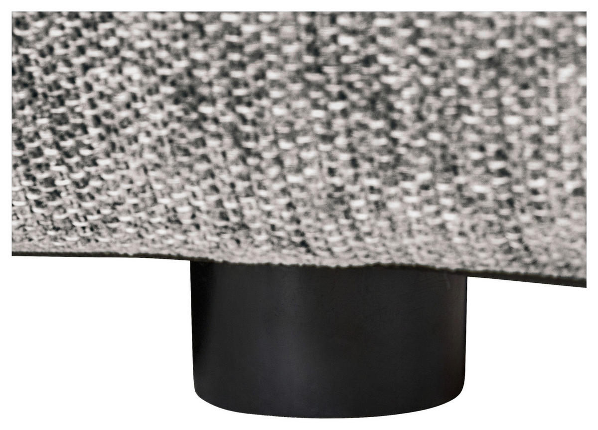 ECKSOFA in Flachgewebe Grau  - Schwarz/Grau, Konventionell, Kunststoff/Textil (189/292cm) - Carryhome