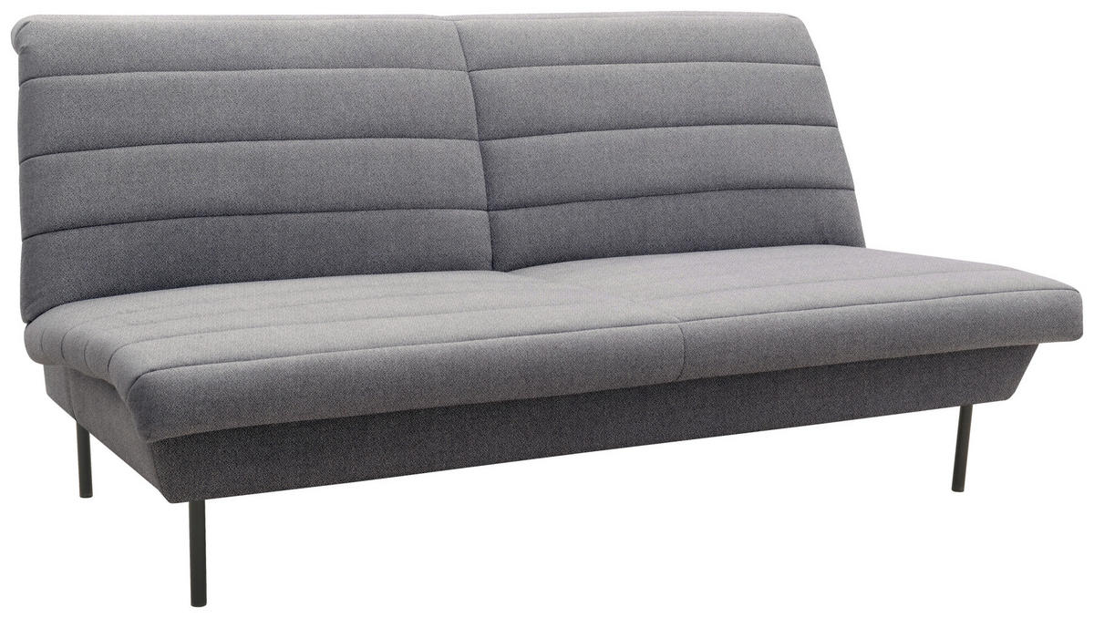 2-SITZER-SOFA Blaugrau  - Blaugrau/Schwarz, Design, Textil/Metall (185/92/103cm) - LOOKS by W.Joop