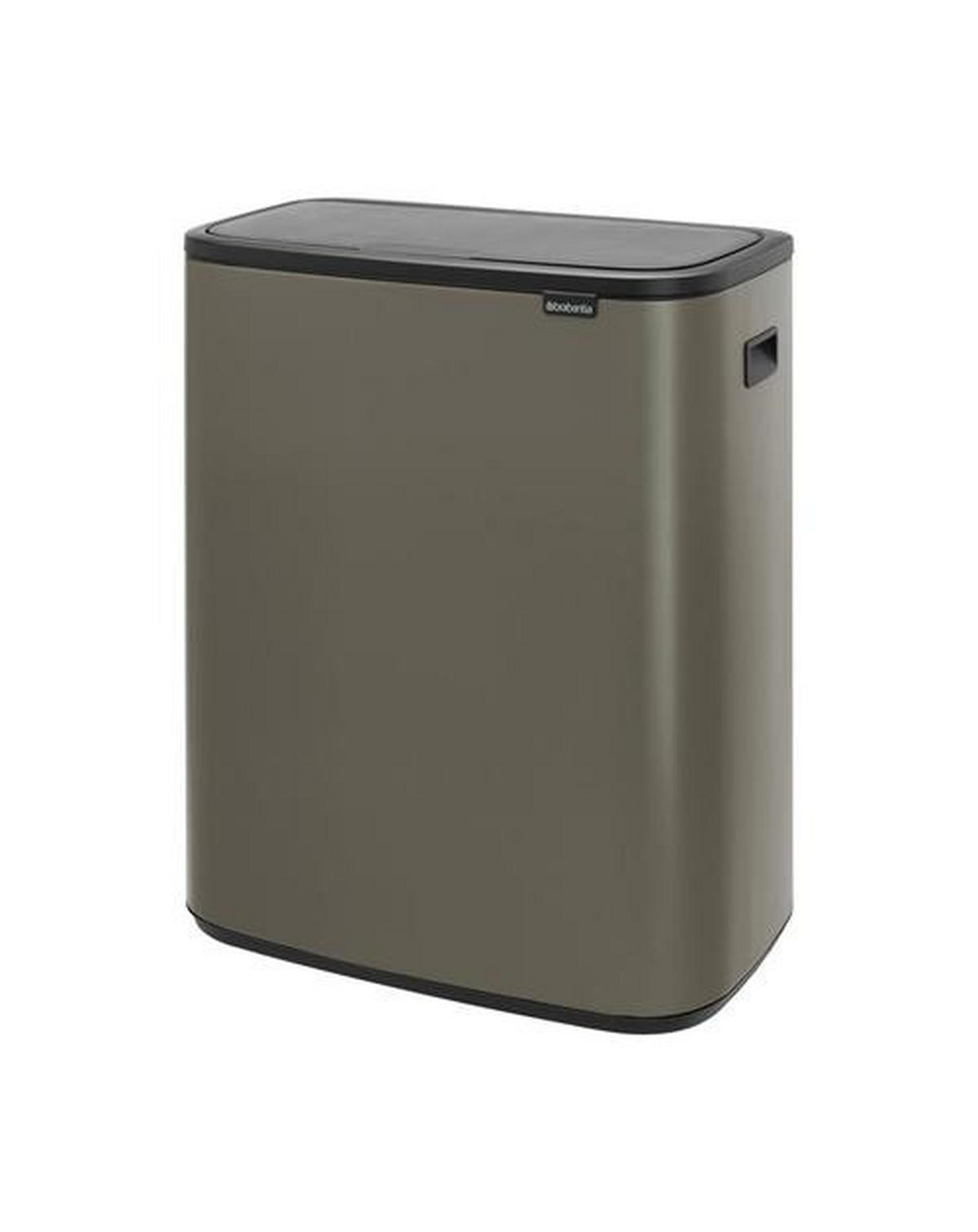ABFALLEIMER BO TOUCH BIN 2 x 30 L  - Platinfarben/Schwarz, Design, Kunststoff/Metall (54,5/65,6/31,2cm) - Brabantia