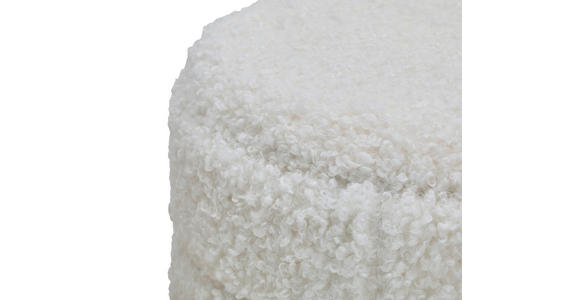 HOCKER in Textil Weiß  - Schwarz/Weiß, Trend, Textil (49/43/49cm) - Xora