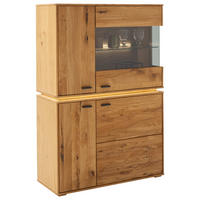 HIGHBOARD  in 93/137/38 cm  - Wildeiche/Anthrazit, Natur, Glas/Holz (93/137/38cm) - MID.YOU