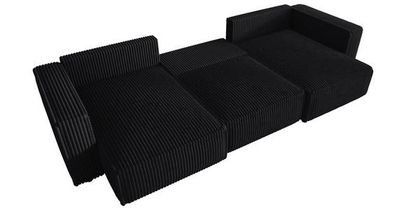 WOHNLANDSCHAFT Anthrazit Cord  - Anthrazit/Schwarz, MODERN, Kunststoff/Textil (153/350/153cm) - Xora