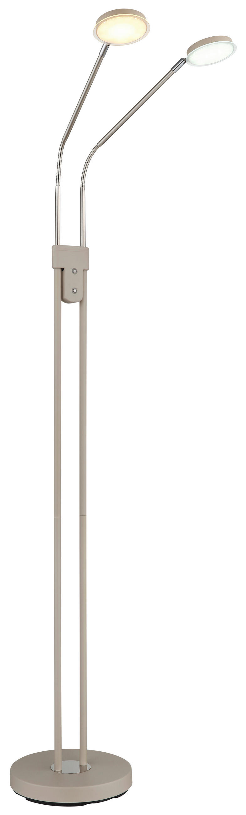 LED-STEHLEUCHTE Silvio 55/25 cm  - Sandfarben/Klar, Design, Kunststoff/Metall (55/25cm) - Globo