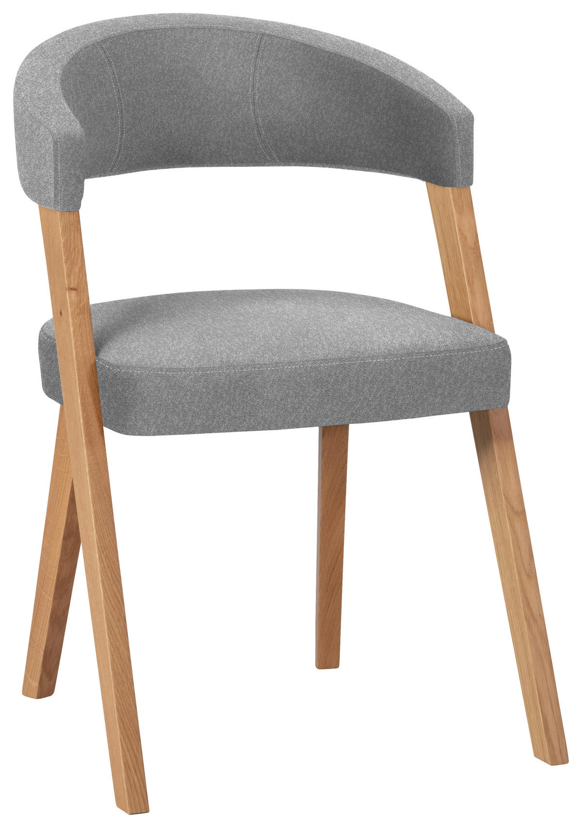 STUHL  in Flachgewebe  - Wildeiche/Eichefarben, Modern, Holz/Textil (56/81/66cm) - Venda