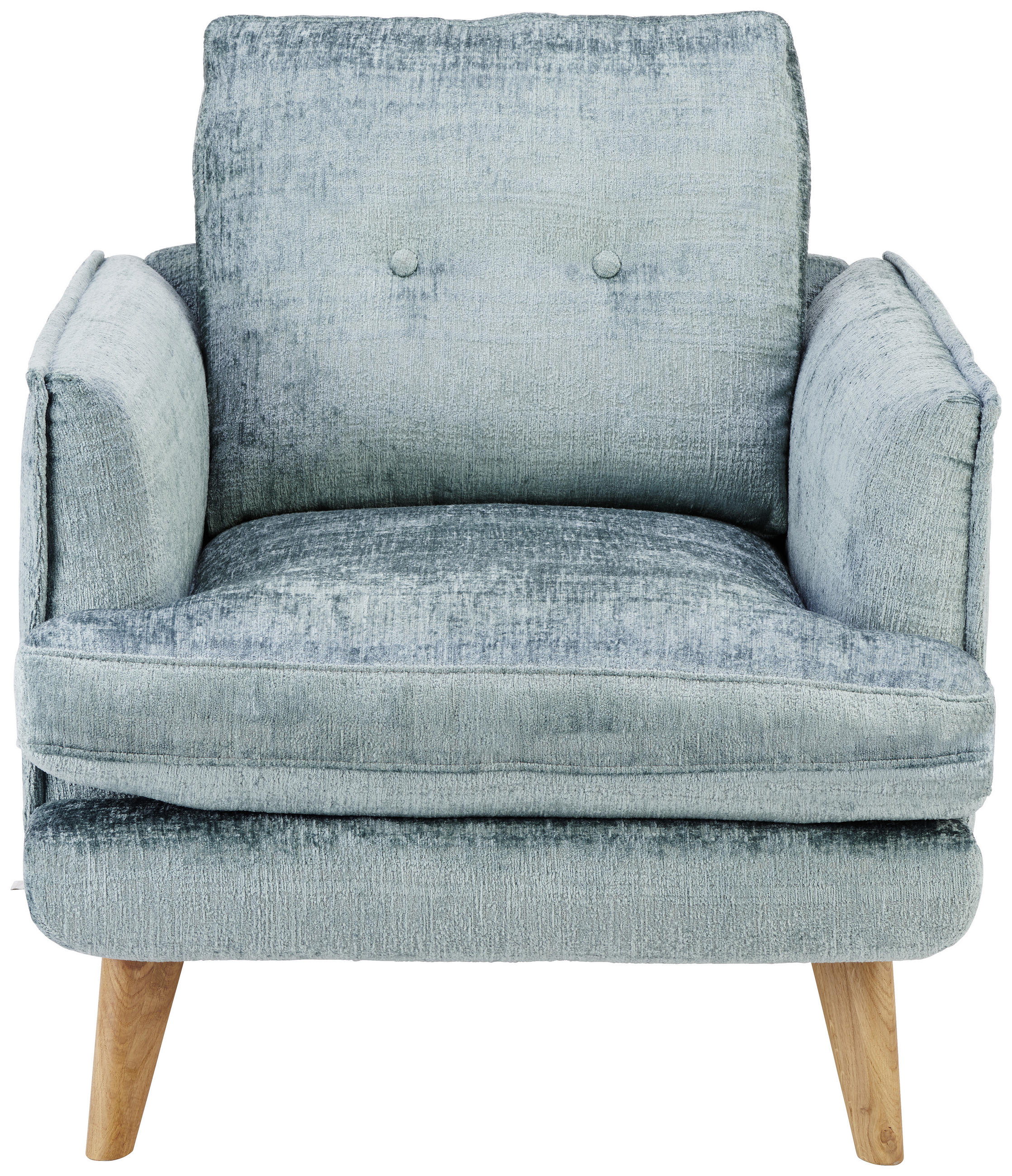 SESSEL in Velours Türkis  - Türkis/Eichefarben, Design, Holz/Textil (80/93/92cm) - Livetastic