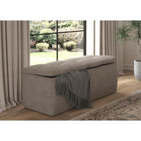 BETTBANK Bouclé Sandfarben  - Sandfarben/Schwarz, Basics, Kunststoff/Textil (141/50/40cm) - Chameo
