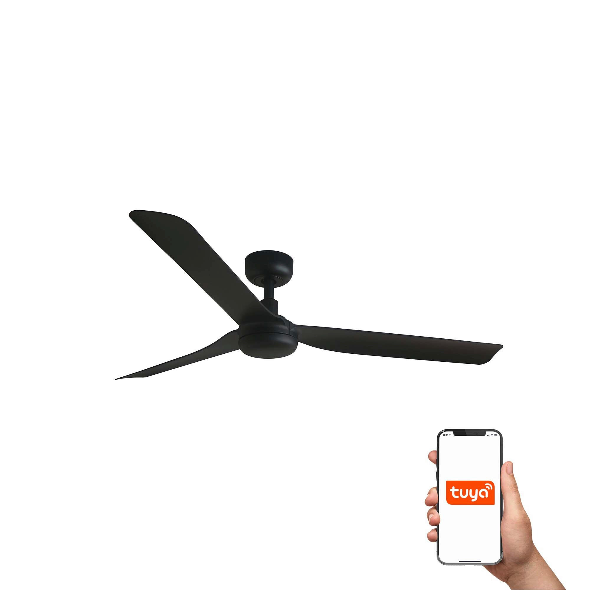 DECKENVENTILATOR 132/25.4 cm  - Schwarz/Weiß, KONVENTIONELL, Kunststoff (132/25.4cm) - Faro Barcelona