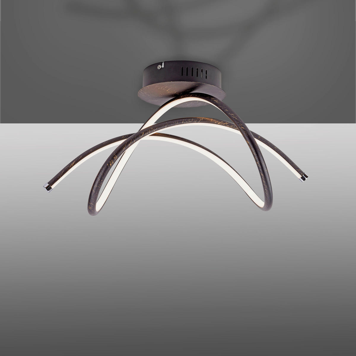 LED SVJETILJKA STROPNA  - boje hrđe, Design, metal/plastika (51/23/28cm)