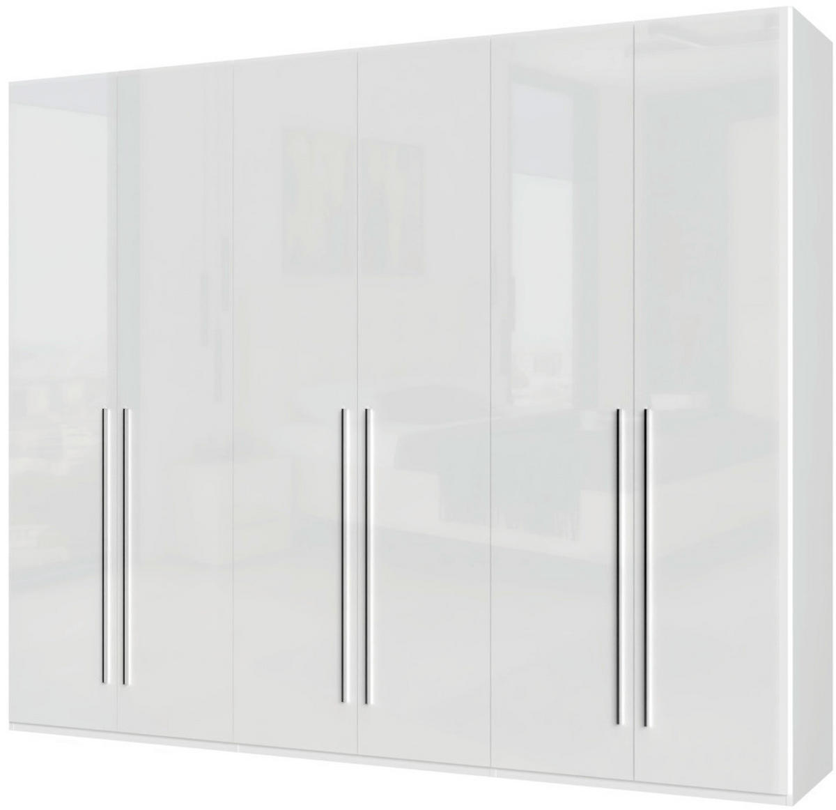 ORMAR SA KLASIČNIM VRATIMA bela, bela visoki sjaj  272/224/56 cm  - bela visoki sjaj/bela, Dizajnerski, pločasti materijal/plastika (272/224/56cm)