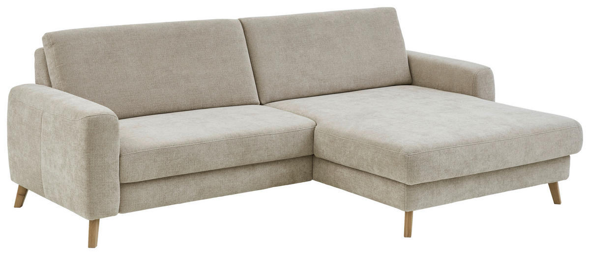 ECKSOFA  Chenille Beige  - Beige, Design, Holz/Textil (222/167cm) - Beldomo Comfort