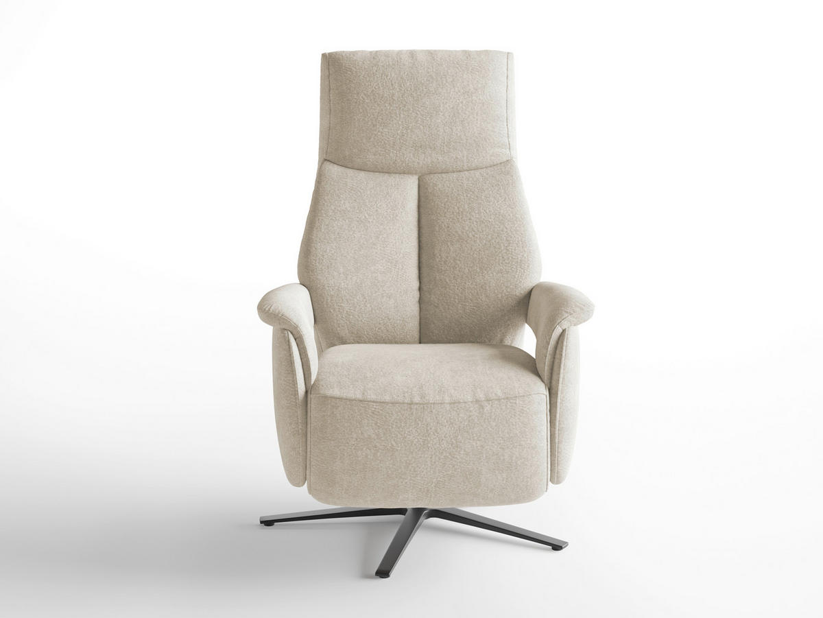 RELAXSESSEL Textil Silberfarben  - Silberfarben/Schwarz, Basics, Textil/Metall (75/110/85cm) - Sit & More