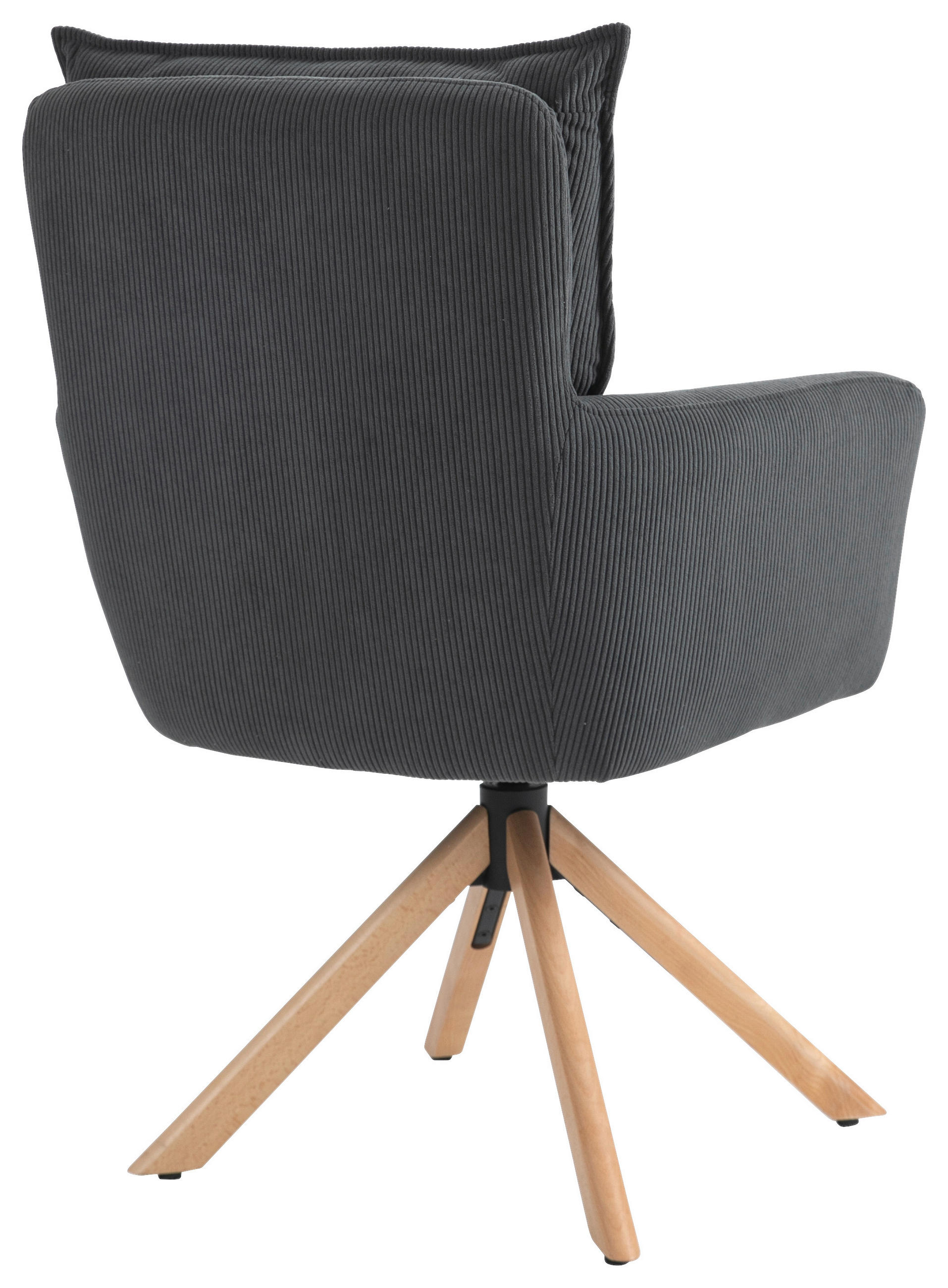 ARMLEHNSTUHL  in Cord  - Anthrazit/Buchefarben, Design, Holz/Textil (60/95/67cm) - Novel