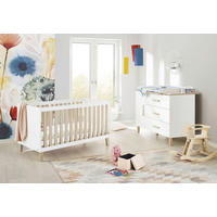 BABYZIMMER LUMI  - Eichefarben/Weiß, Design, Holzwerkstoff - Pinolino
