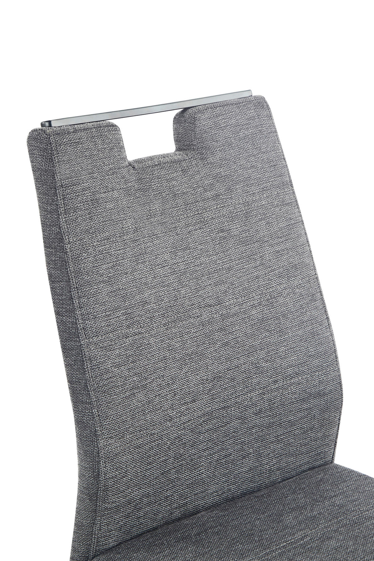 SCHWINGSTUHL-SET 4 Stück  in Stahl Webstoff  - Anthrazit/Schwarz, MODERN, Textil/Metall (47/100/64cm) - P & B