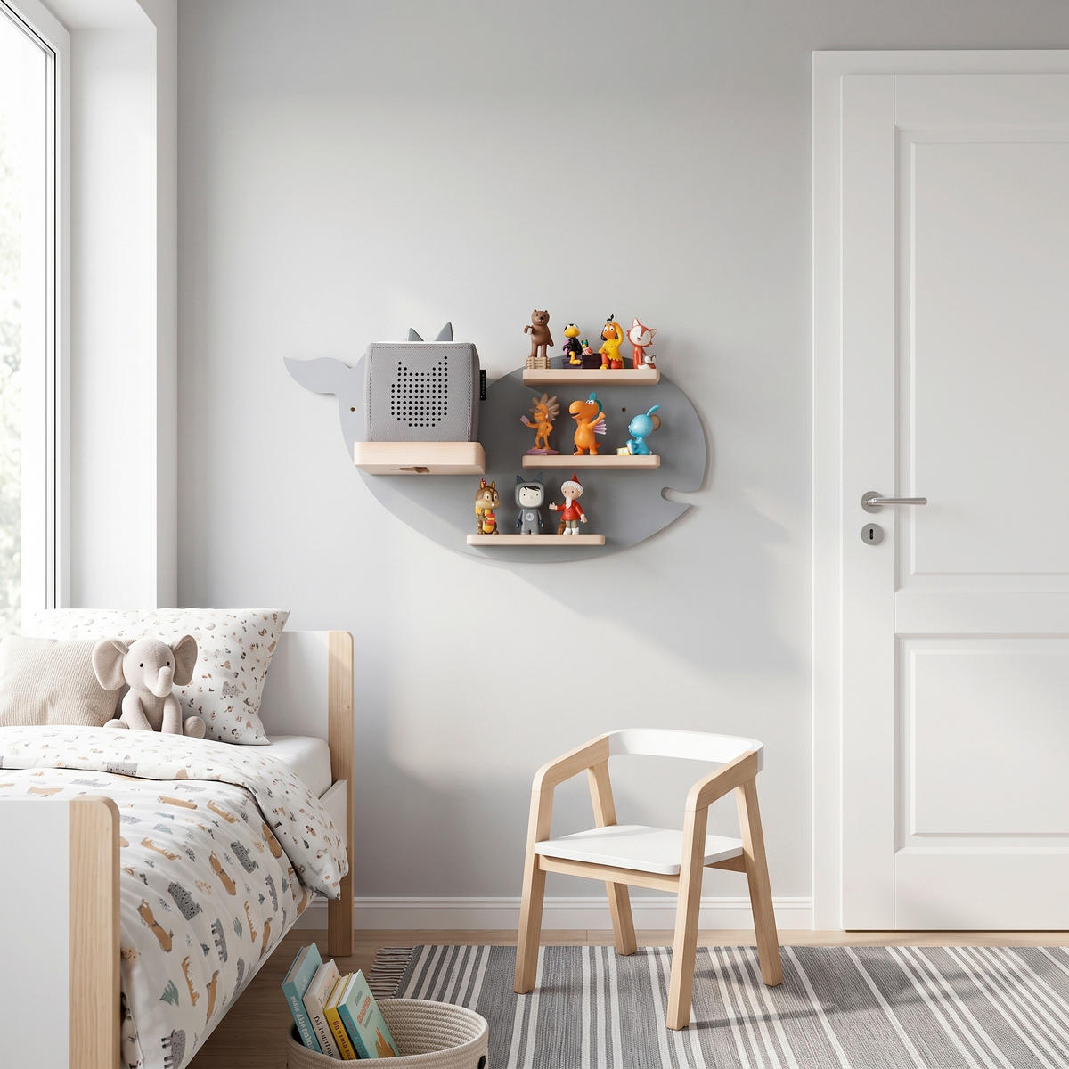 KINDERREGAL  - Grau, Modern, Holzwerkstoff (51/29/19cm) - Livetastic
