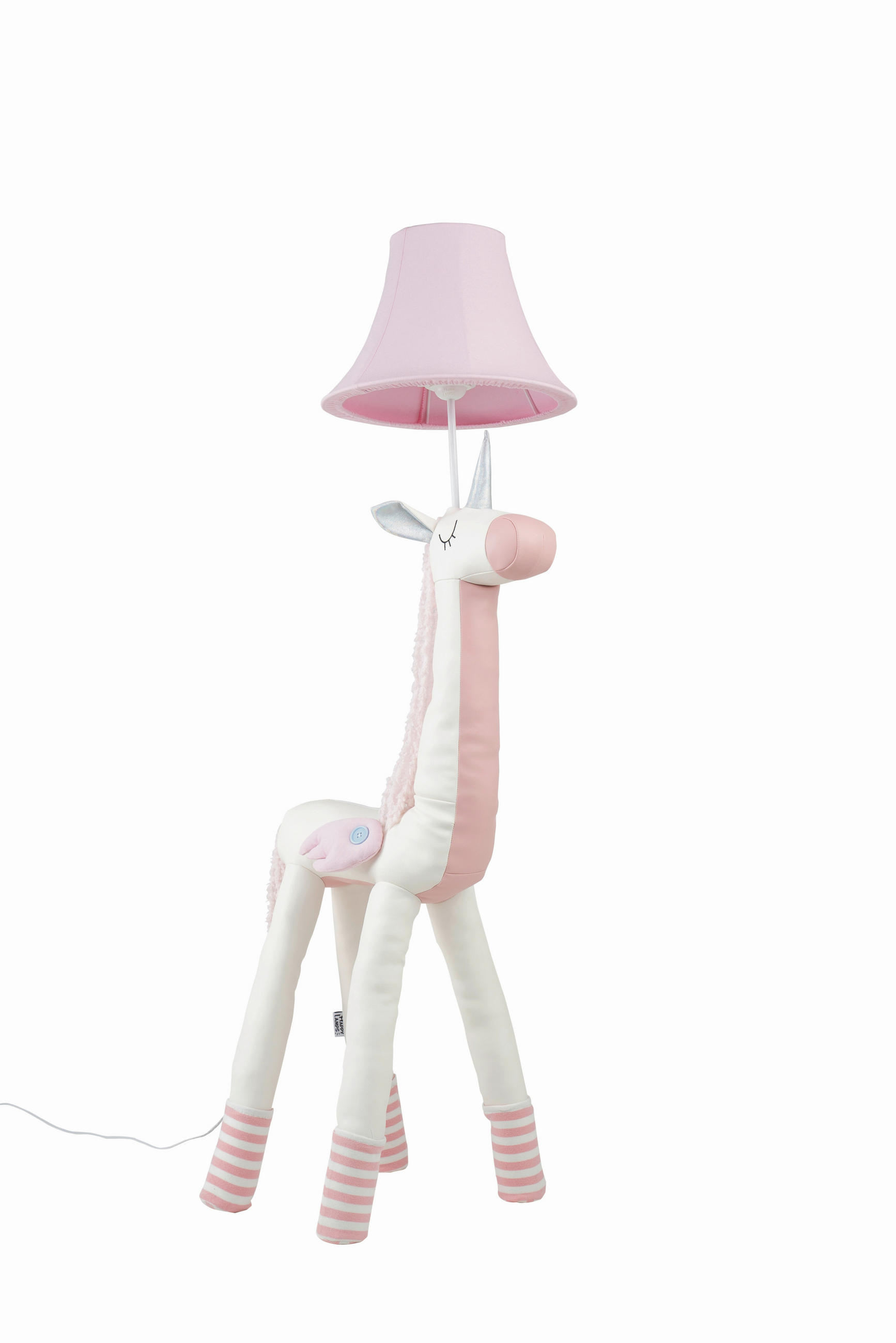LED-STEHLEUCHTE Bonita das Einhorn 35/47/120 cm   - Rosa/Weiß, LIFESTYLE, Textil/Metall (35/47/120cm) - Happy Lamps