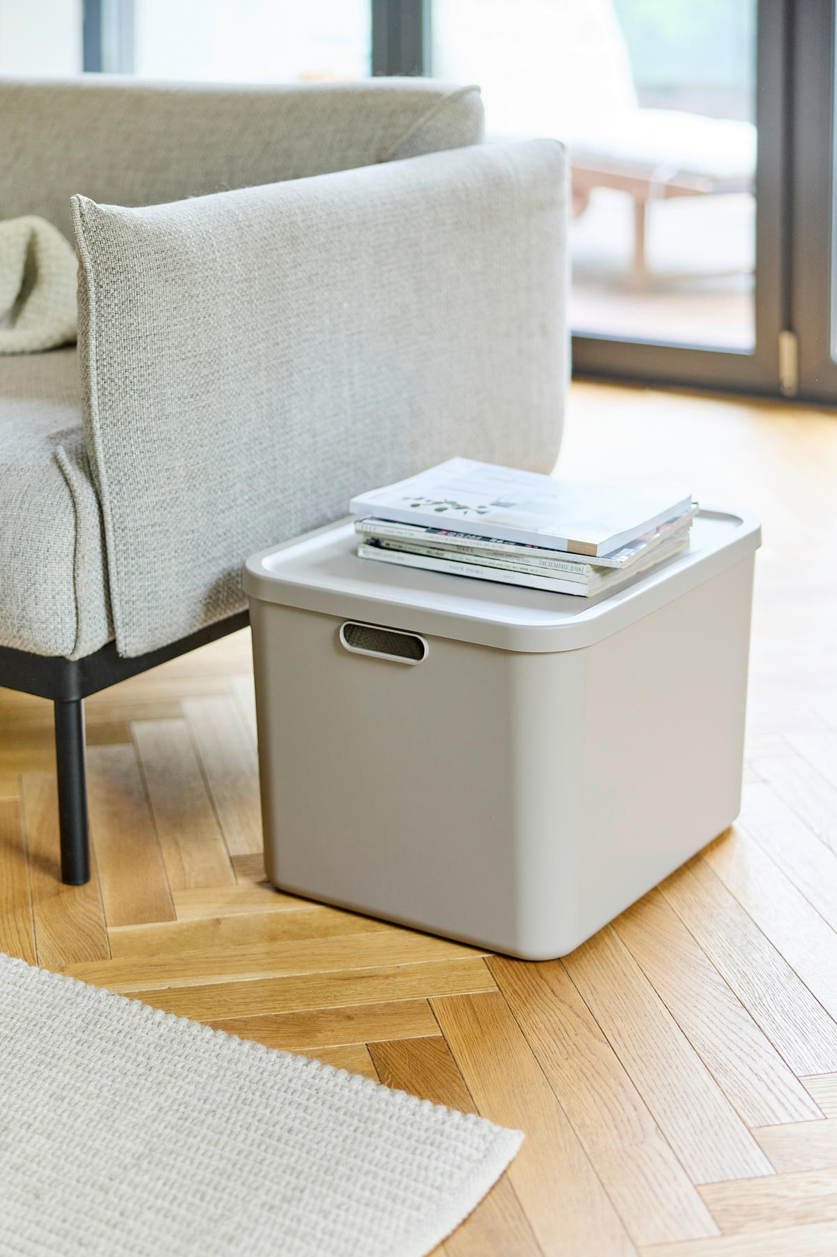 AUFBEWAHRUNGSBOX Albula  - Weiß, KONVENTIONELL, Kunststoff (48,9/40,5/34cm) - Rotho