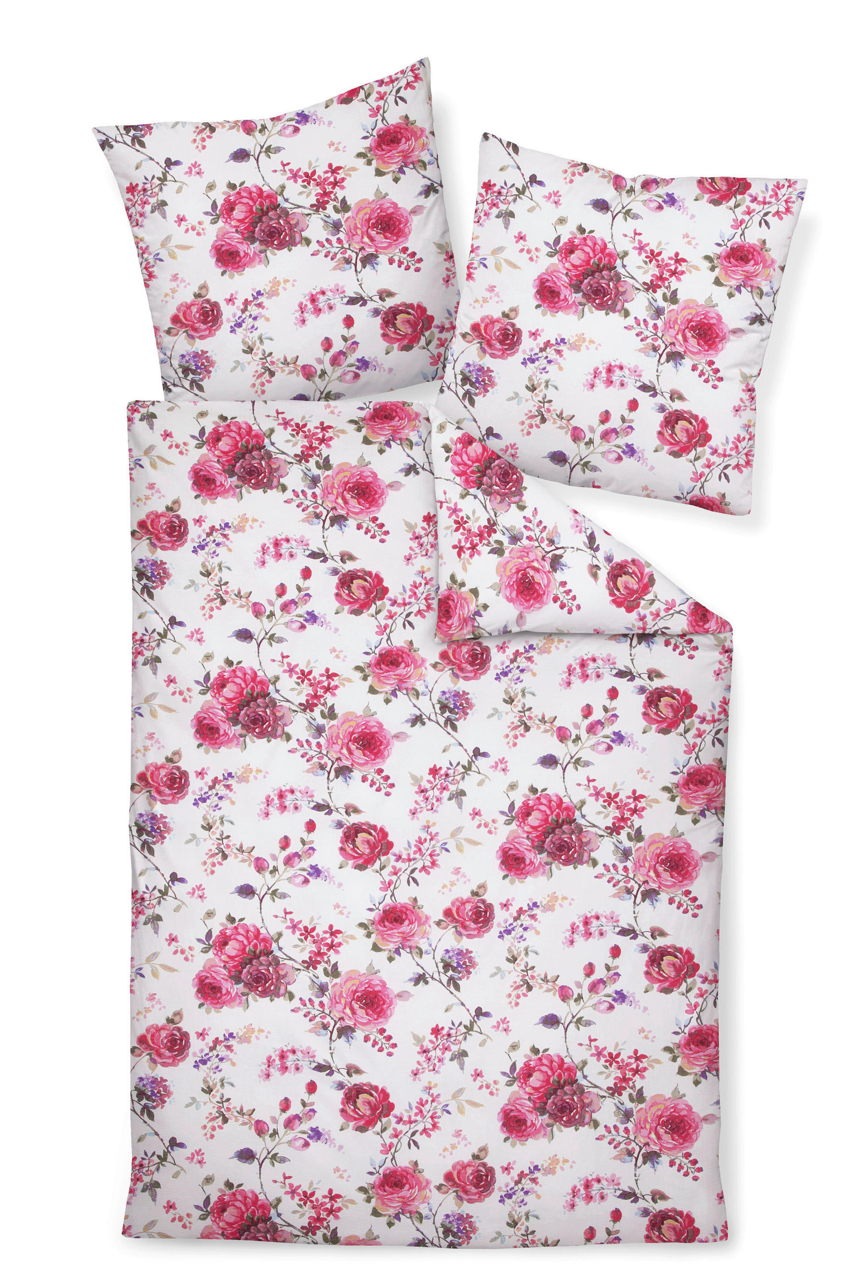 BETTWÄSCHE 155/200 cm Seersucker  - Pink/Rot, Design, Textil (155/200cm) - Janine