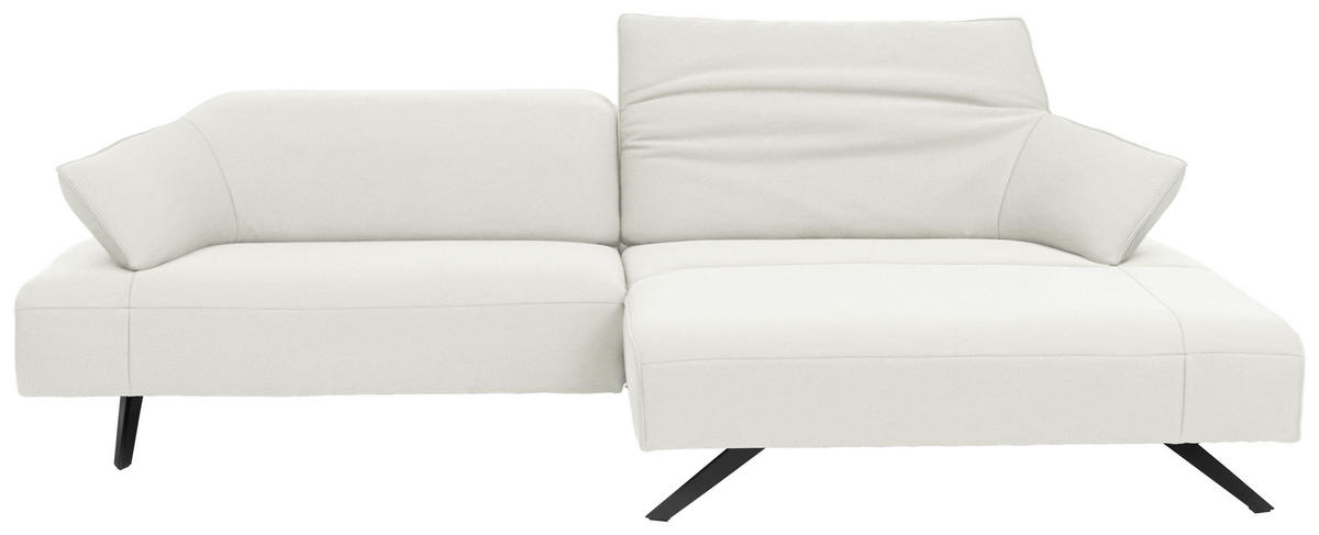 ECKSOFA in Struktur Creme  - Anthrazit/Creme, Design, Textil/Metall (276/165cm) - Himolla