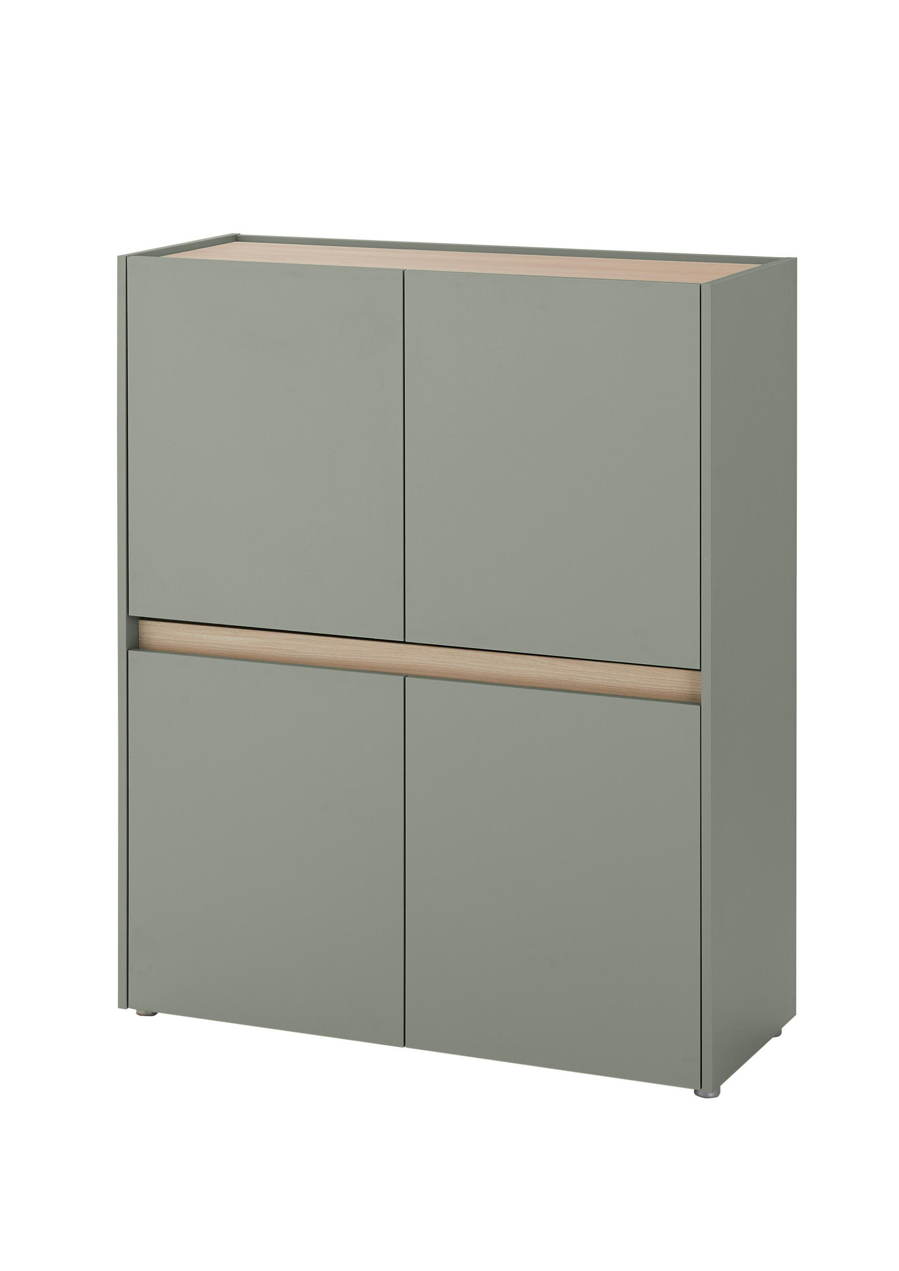 HIGHBOARD  100/122/40 cm  - Eichefarben/Schwarz, Design, Holzwerkstoff/Kunststoff (100/122/40cm) - Modante
