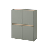 HIGHBOARD  100/122/40 cm  - Eichefarben/Schwarz, Design, Holzwerkstoff/Kunststoff (100/122/40cm) - Modante