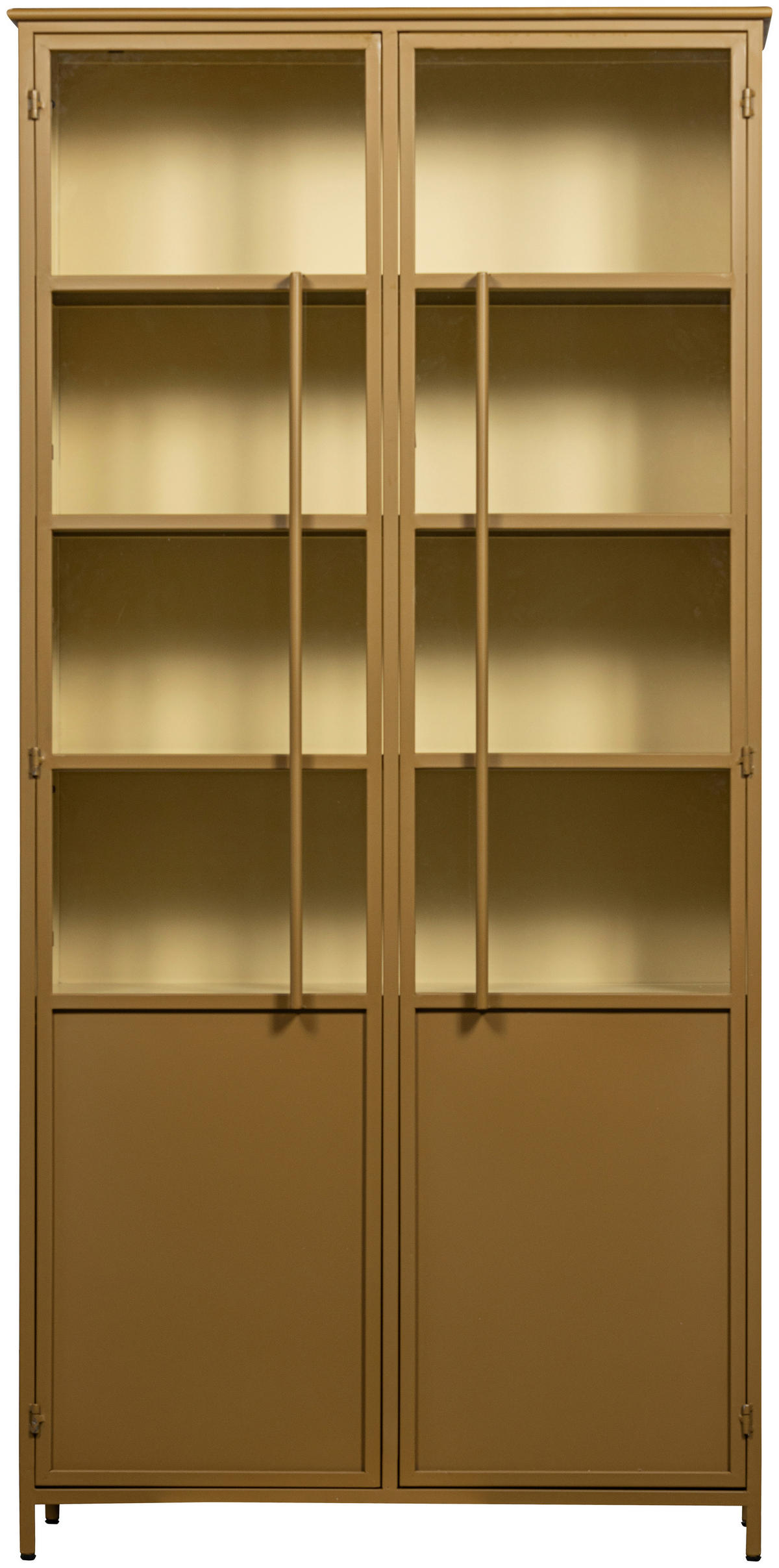 VITRINE Exhibit in Honig  - Honig, Design, Glas/Metall (96/200/40cm) - Livetastic