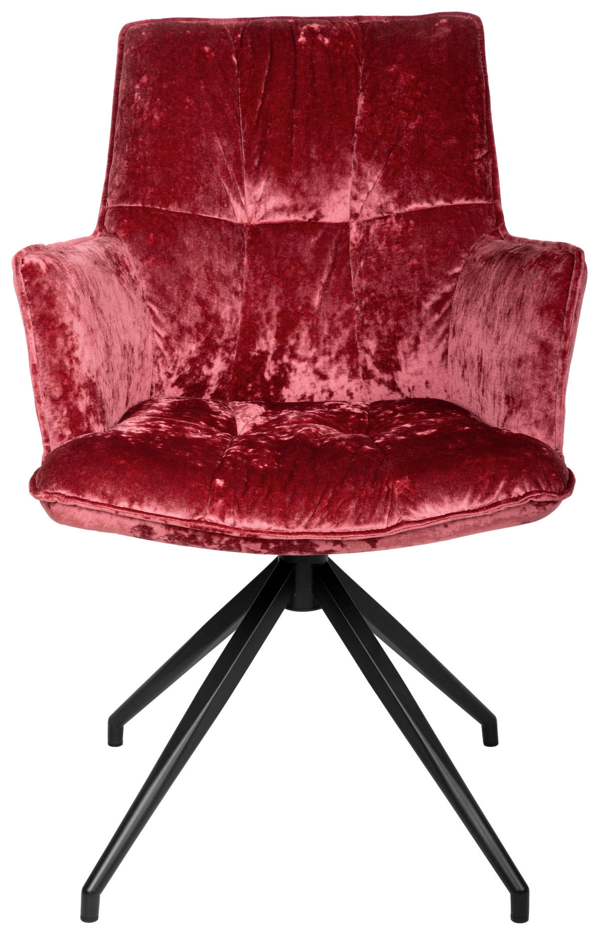 ARMLEHNSTUHL  in Eisen Samt  - Beere/Schwarz, Design, Textil/Metall (59/89,5/63cm) - Novel