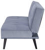 SCHLAFSOFA in Samt Hellblau  - Schwarz/Hellblau, Trend, Holz/Textil (191/81/81cm) - Ti'me