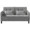 SCHLAFSOFA Cord Graphitfarben  - Schwarz/Graphitfarben, Design, Textil/Metall (170/88/110cm) - Novel