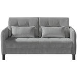 SCHLAFSOFA in Cord Graphitfarben  - Schwarz/Graphitfarben, Design, Textil/Metall (170/88/110cm) - Novel