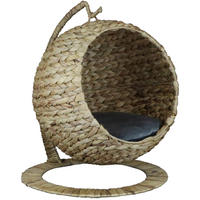 HAUSTIERSESSEL Wasserhyazinthe - Naturfarben/Grau, KONVENTIONELL, Naturmaterialien (40/43/47cm)