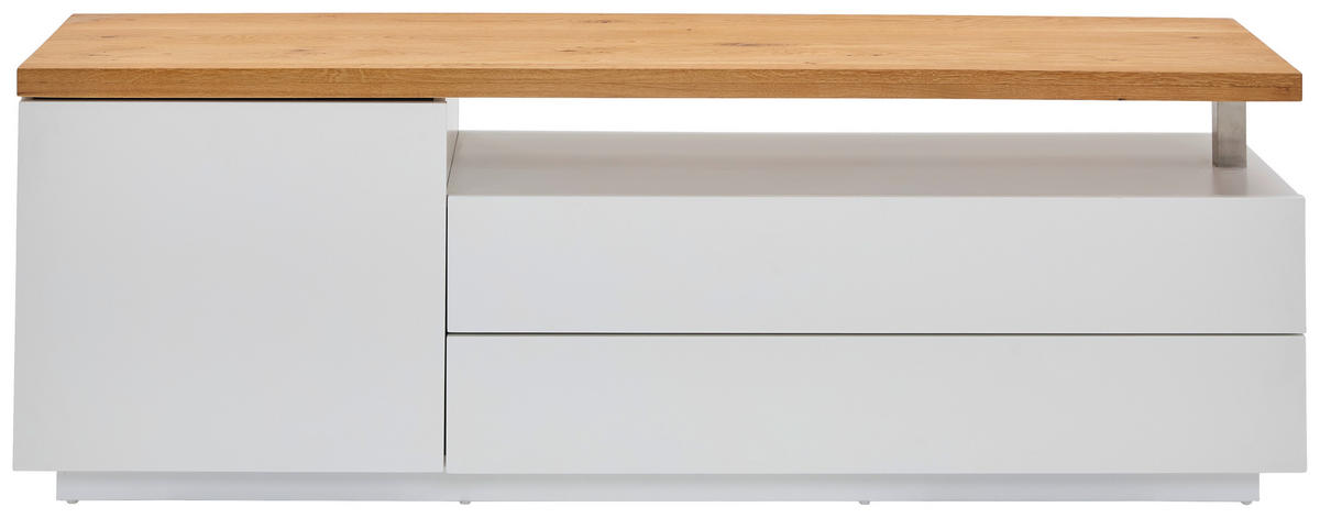 NISKA KOMODA   160/53,5/41,5 cm   bela, boja hrasta   - boja hrasta/bela, Konvencionalno, drvo/pločasti materijal (160/53,5/41,5cm) - Novel
