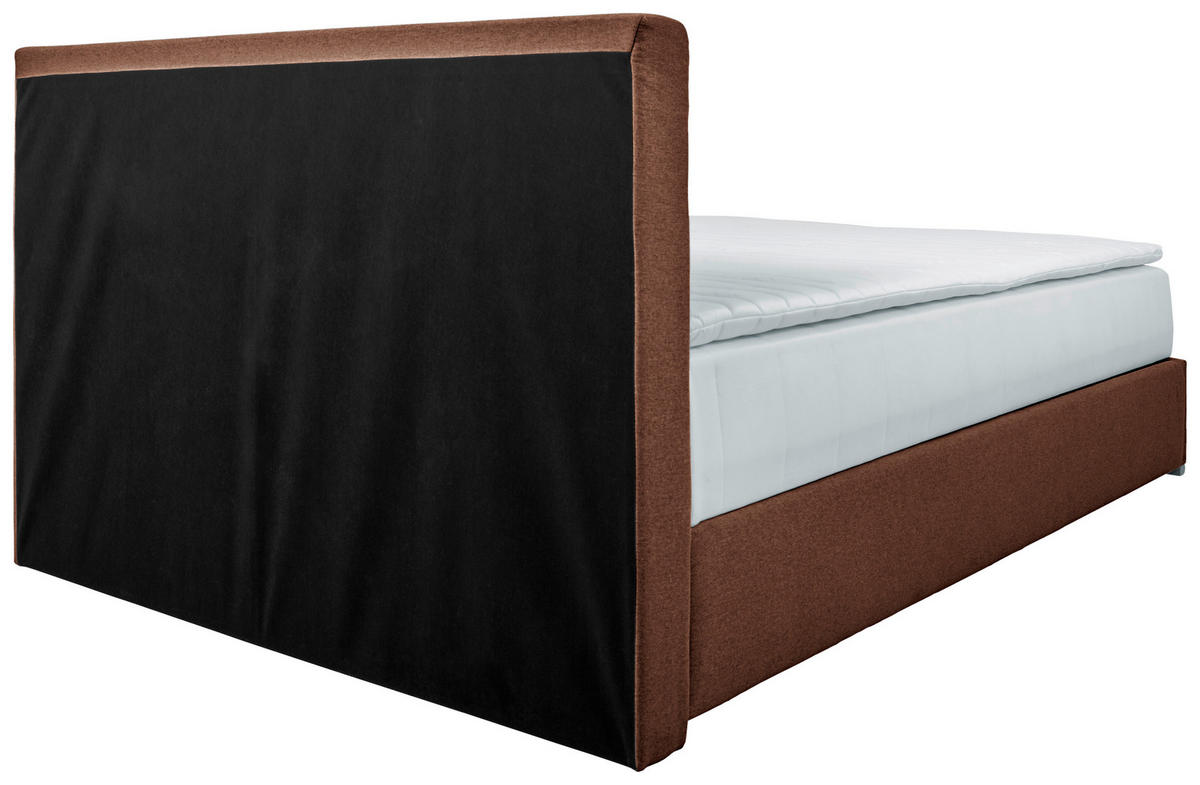 BOXBETT 90/200 cm  in Braun  - Chromfarben/Braun, Konventionell, Kunststoff/Textil (90/200cm) - Carryhome
