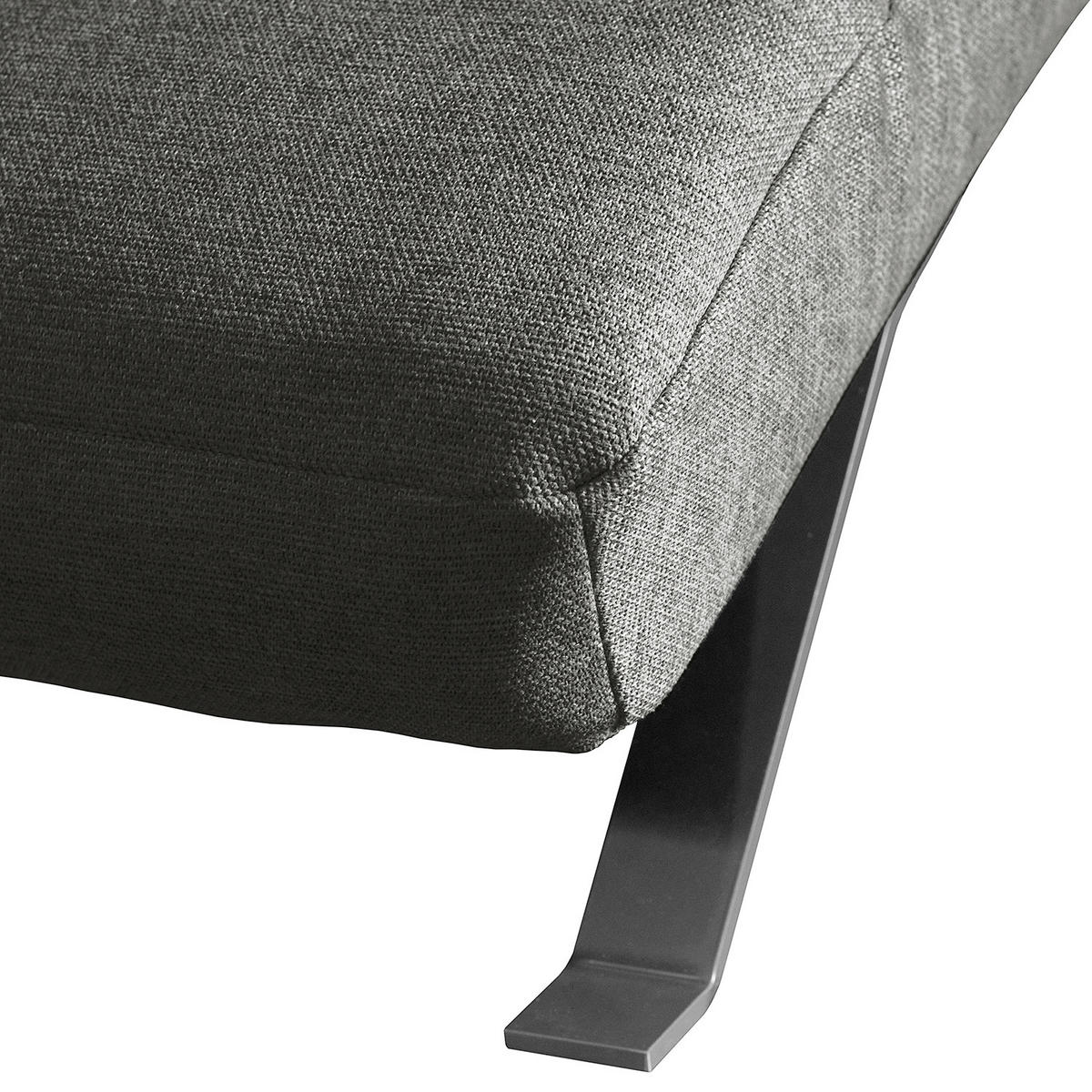 RELAXLIEGE SWING Webstoff Dunkelgrau  - Dunkelgrau/Silberfarben, Design, Textil/Metall (65/65/171cm) - Livetastic