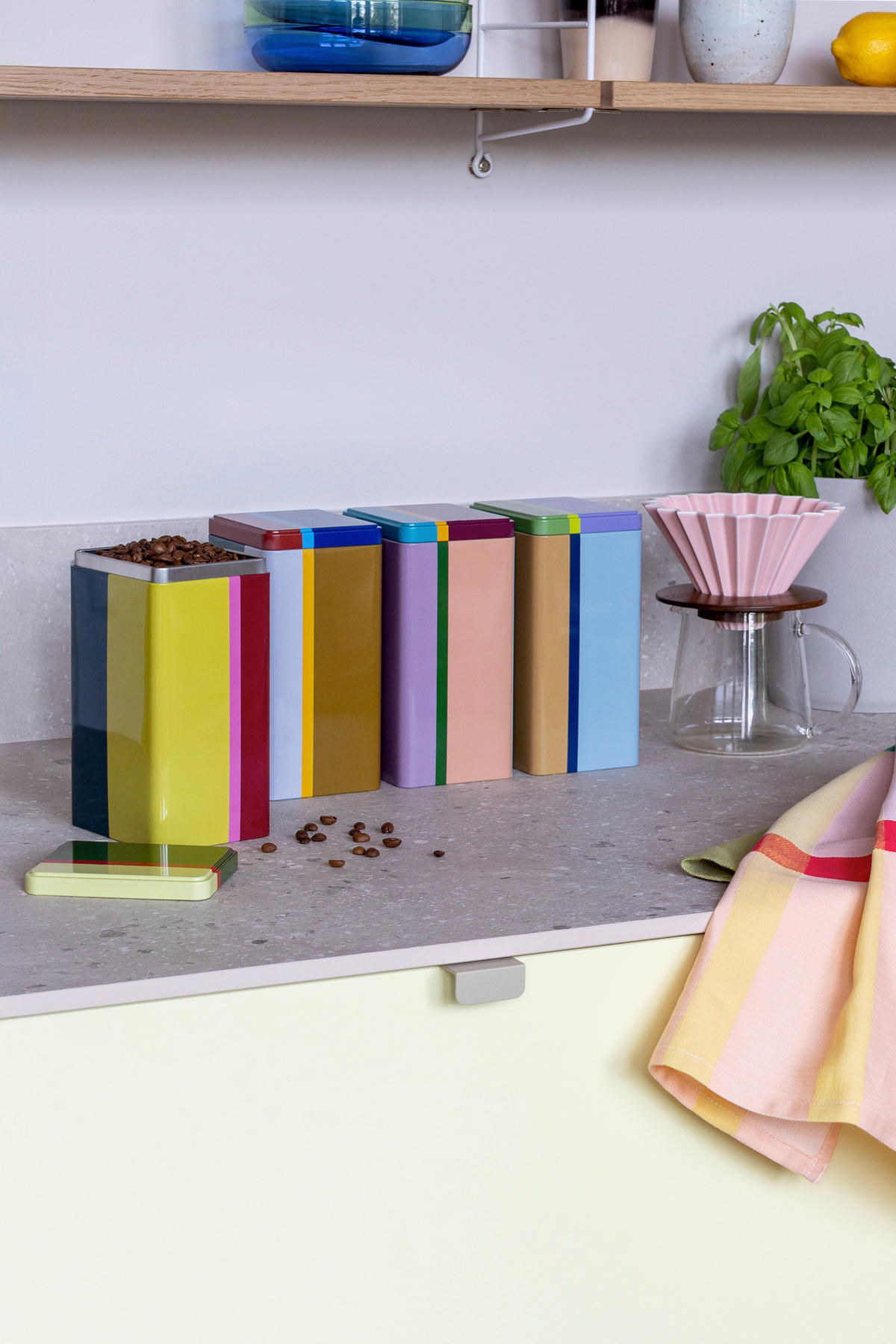 VORRATSDOSENSET 4-teilig  - Multicolor, Basics, Metall (10,6/8,5/17,3cm)