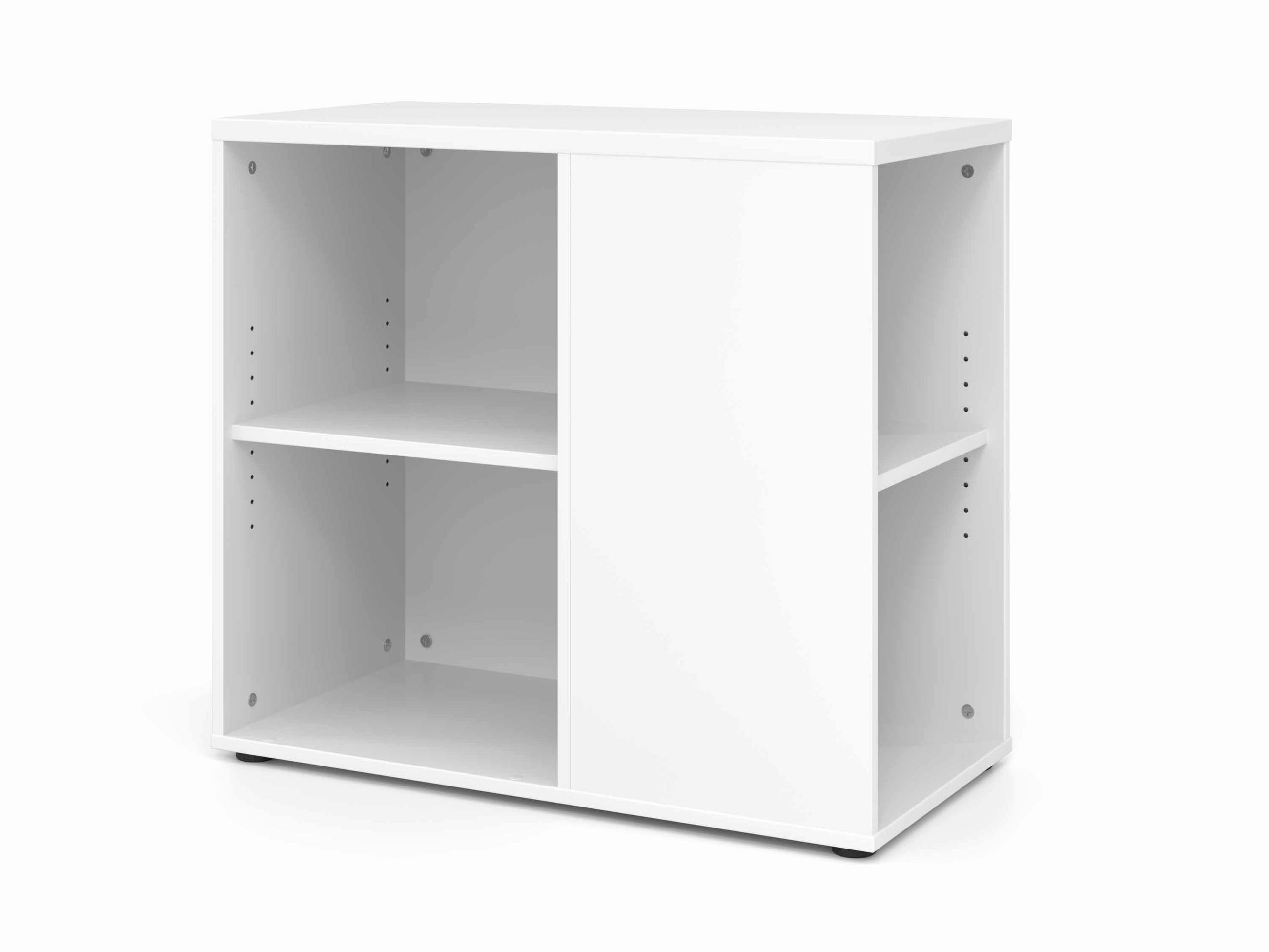 ANSTELLCONTAINER Weiß  - Schwarz/Weiß, KONVENTIONELL, Holzwerkstoff/Kunststoff (40/74/80cm) - Venda