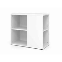 ANSTELLCONTAINER Weiß  - Schwarz/Weiß, KONVENTIONELL, Holzwerkstoff/Kunststoff (40/74/80cm) - Venda