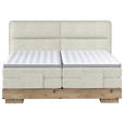 BOXSPRINGBETT 180/200 cm  in Eichefarben, Beige  - Eichefarben/Beige, Natur, Holz/Textil (180/200cm) - Valnatura