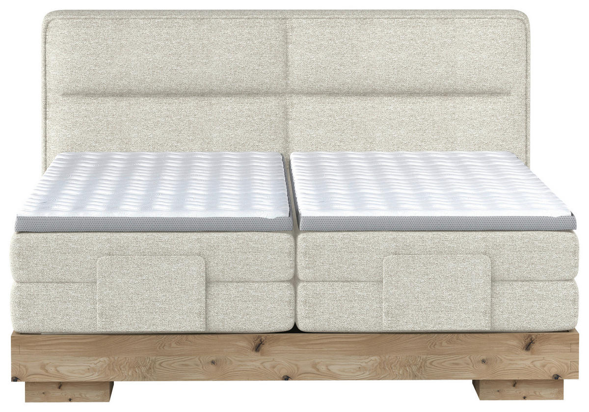 BOXSPRINGBETT 180/200 cm  in Eichefarben, Beige  - Eichefarben/Beige, Natur, Holz/Holzwerkstoff (180/200cm) - Valnatura