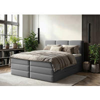 BOXSPRINGBETT 160/200 cm  in Anthrazit  - Anthrazit/Schwarz, MODERN, Holz/Holzwerkstoff (160/200cm) - MID.YOU
