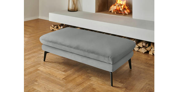 WOHNLANDSCHAFT  in Chenille, Flachgewebe Grau  - Schwarz/Grau, Design, Textil/Metall (180/344/208cm) - Dieter Knoll