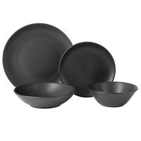 TAFELSERVICE Schwarz 16-teilig  - Schwarz, LIFESTYLE, Keramik - Novel