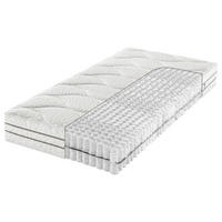 TASCHENFEDERKERNMATRATZE 200/200 cm, Höhe ca.: 24 cm, H2 = mittel, 7-Zonen - Weiß, Basics, Textil (200/200cm) - FAN