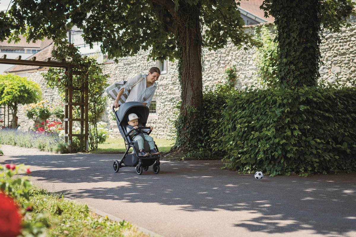 BUGGY Boogy 2 Stone  - Dunkelgrau/Schwarz, Basics, Textil/Metall (51/105/84,5cm) - Osann