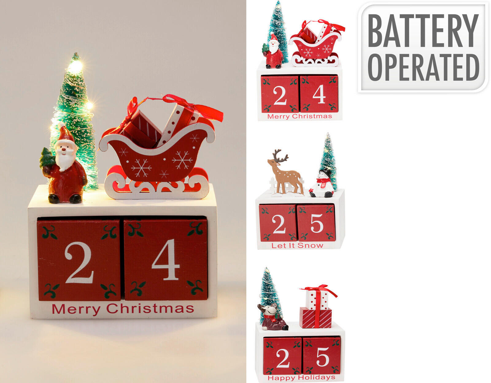 ADVENTI NAPTÁR - színes, Basics, műanyag (16,5cm)