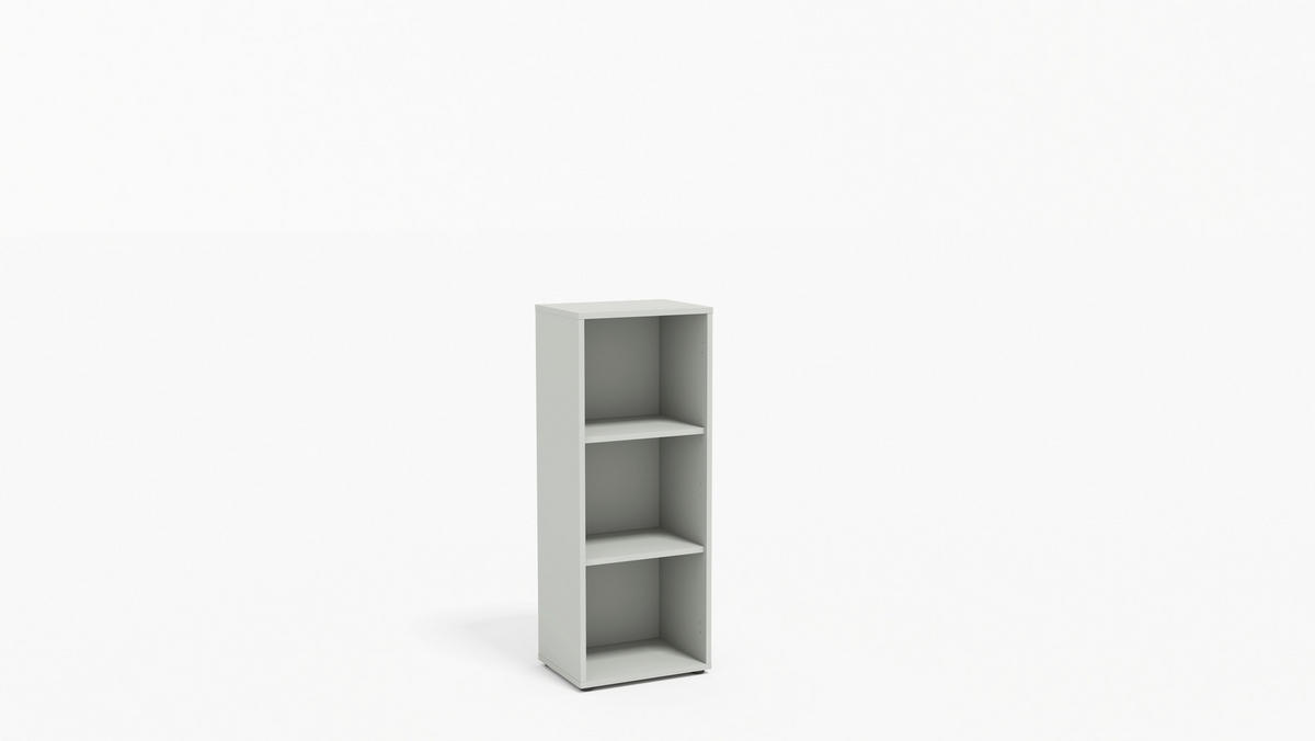 AKTENSCHRANK Hellgrau  - Hellgrau/Grau, MODERN, Holzwerkstoff (128,5/185,6/33cm) - MID.YOU